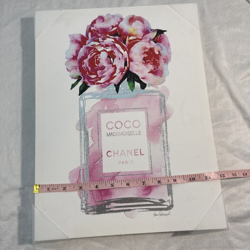 Chanel Coco Mademoiselle Canvas Art Hand Drawn Acrylic Paint Wall